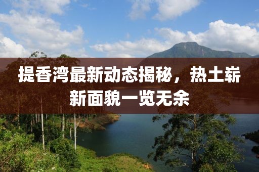 提香灣最新動態(tài)揭秘，熱土嶄新面貌一覽無余