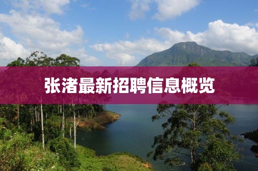 張渚最新招聘信息概覽