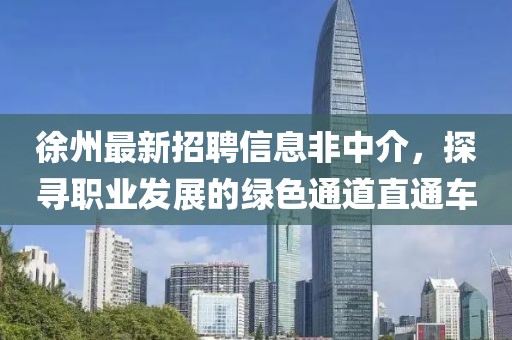 徐州最新招聘信息非中介，探尋職業(yè)發(fā)展的綠色通道直通車