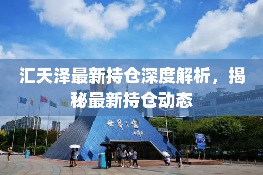 匯天澤最新持倉深度解析，揭秘最新持倉動態(tài)