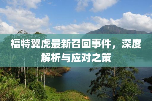 福特翼虎最新召回事件，深度解析與應(yīng)對(duì)之策