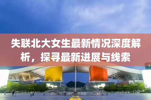 失聯(lián)北大女生最新情況深度解析，探尋最新進展與線索