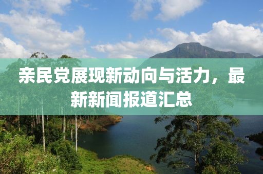 親民黨展現(xiàn)新動向與活力，最新新聞報(bào)道匯總