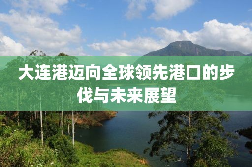 大連港邁向全球領(lǐng)先港口的步伐與未來展望
