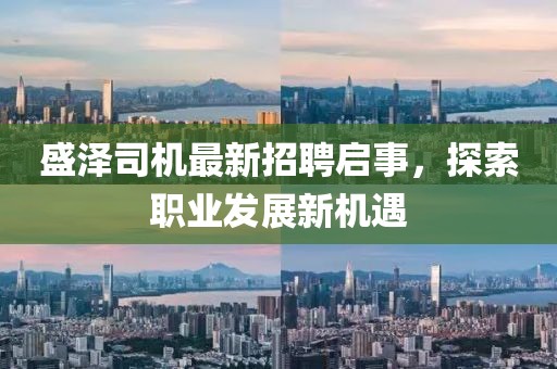 盛澤司機(jī)最新招聘啟事，探索職業(yè)發(fā)展新機(jī)遇