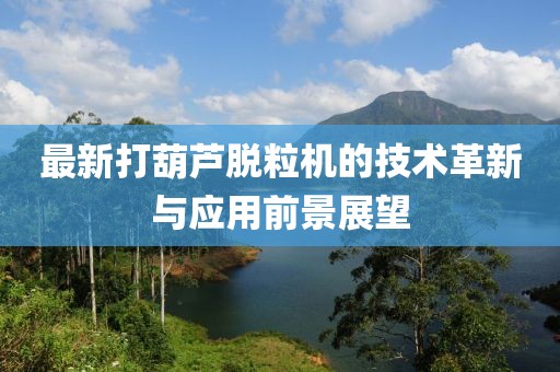 最新打葫蘆脫粒機(jī)的技術(shù)革新與應(yīng)用前景展望