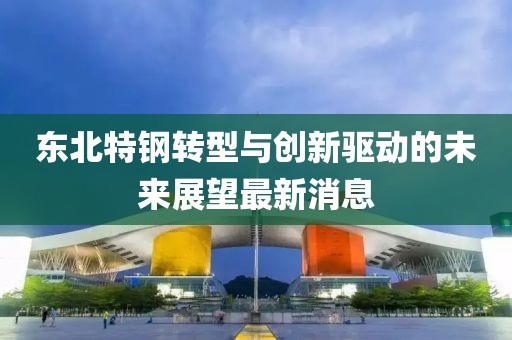 東北特鋼轉(zhuǎn)型與創(chuàng)新驅(qū)動的未來展望最新消息