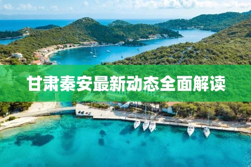 甘肅秦安最新動(dòng)態(tài)全面解讀