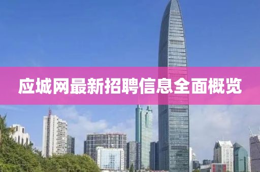 應城網最新招聘信息全面概覽