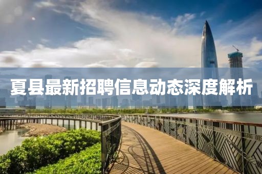 夏縣最新招聘信息動(dòng)態(tài)深度解析