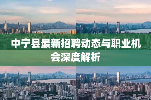 中寧縣最新招聘動態(tài)與職業(yè)機會深度解析