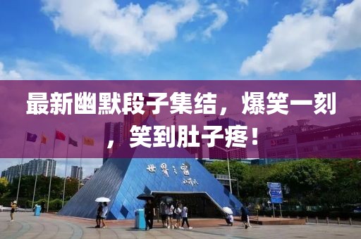 最新幽默段子集結(jié)，爆笑一刻，笑到肚子疼！