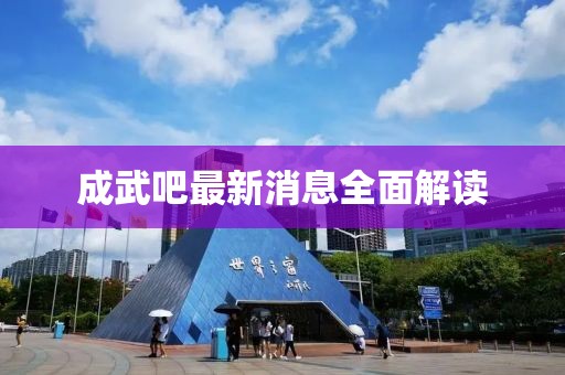 成武吧最新消息全面解讀