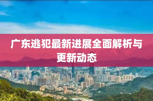 廣東逃犯最新進展全面解析與更新動態(tài)