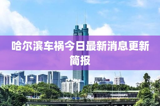 哈爾濱車禍今日最新消息更新簡報