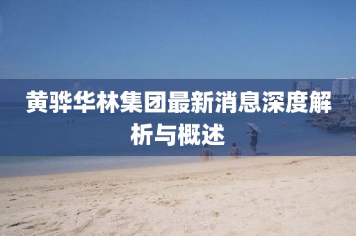 黃驊華林集團最新消息深度解析與概述