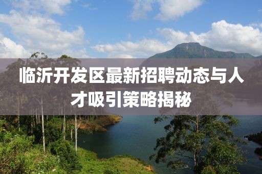 臨沂開發(fā)區(qū)最新招聘動(dòng)態(tài)與人才吸引策略揭秘