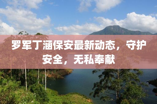 羅軍丁涵保安最新動態(tài)，守護安全，無私奉獻