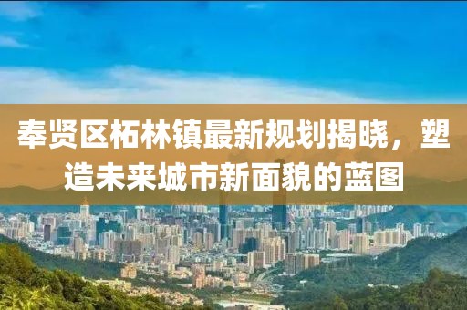 奉賢區(qū)柘林鎮(zhèn)最新規(guī)劃揭曉，塑造未來城市新面貌的藍圖