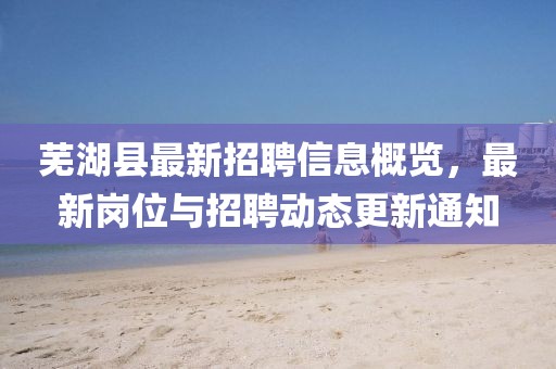 蕪湖縣最新招聘信息概覽，最新崗位與招聘動(dòng)態(tài)更新通知