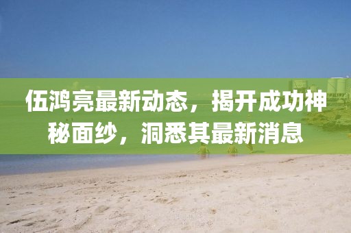 伍鴻亮最新動態(tài)，揭開成功神秘面紗，洞悉其最新消息