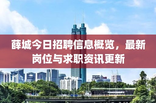 薛城今日招聘信息概覽，最新崗位與求職資訊更新