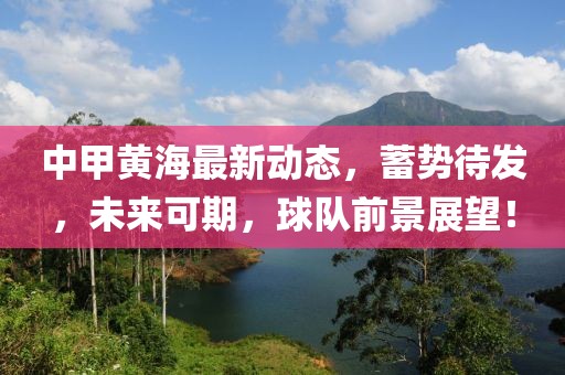 中甲黃海最新動(dòng)態(tài)，蓄勢(shì)待發(fā)，未來(lái)可期，球隊(duì)前景展望！