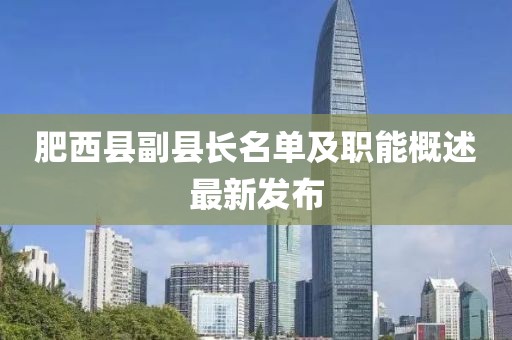 肥西縣副縣長名單及職能概述最新發(fā)布