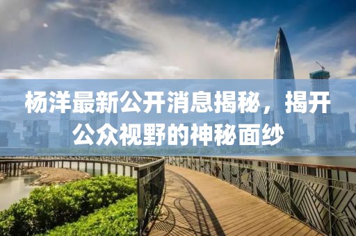 楊洋最新公開消息揭秘，揭開公眾視野的神秘面紗