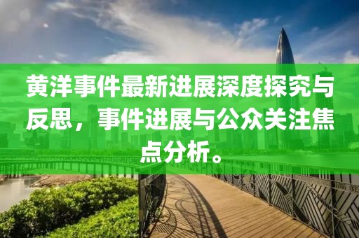 黃洋事件最新進展深度探究與反思，事件進展與公眾關(guān)注焦點分析。