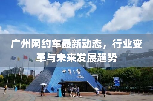 廣州網(wǎng)約車最新動態(tài)，行業(yè)變革與未來發(fā)展趨勢