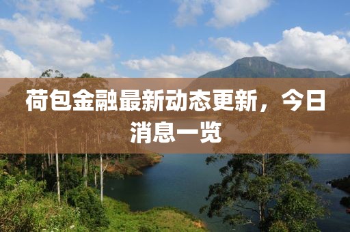 荷包金融最新動(dòng)態(tài)更新，今日消息一覽