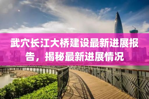 武穴長(zhǎng)江大橋建設(shè)最新進(jìn)展報(bào)告，揭秘最新進(jìn)展情況