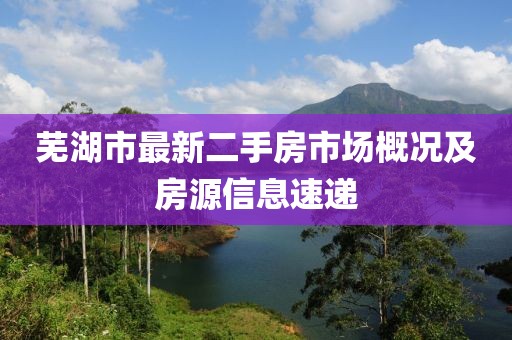 蕪湖市最新二手房市場(chǎng)概況及房源信息速遞