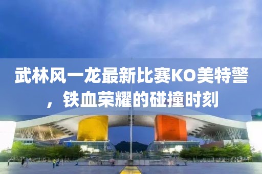 武林風一龍最新比賽KO美特警，鐵血榮耀的碰撞時刻
