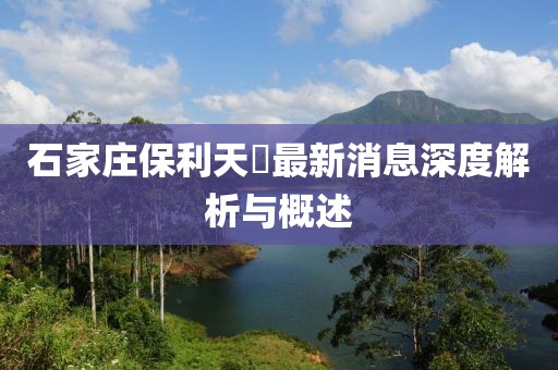 石家莊保利天珺最新消息深度解析與概述