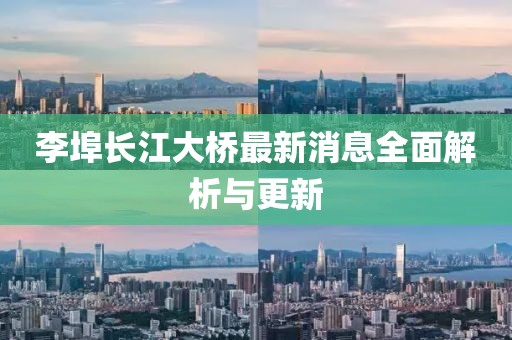李埠長江大橋最新消息全面解析與更新