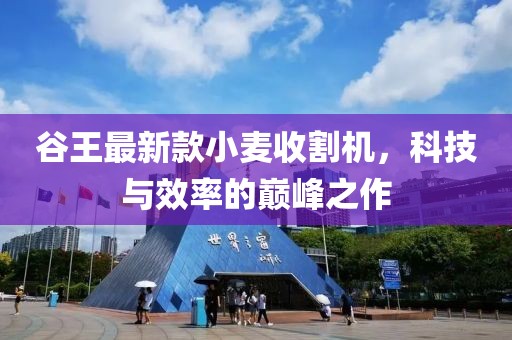 谷王最新款小麥收割機，科技與效率的巔峰之作