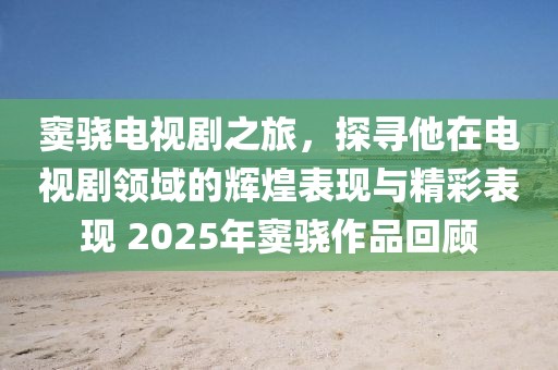 竇驍電視劇之旅，探尋他在電視劇領域的輝煌表現(xiàn)與精彩表現(xiàn) 2025年竇驍作品回顧