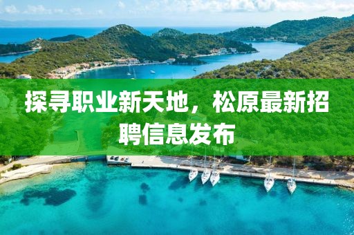 探尋職業(yè)新天地，松原最新招聘信息發(fā)布