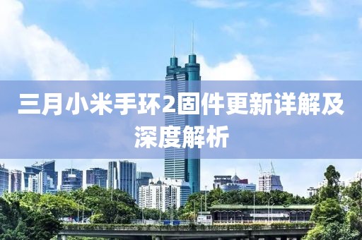 三月小米手環(huán)2固件更新詳解及深度解析