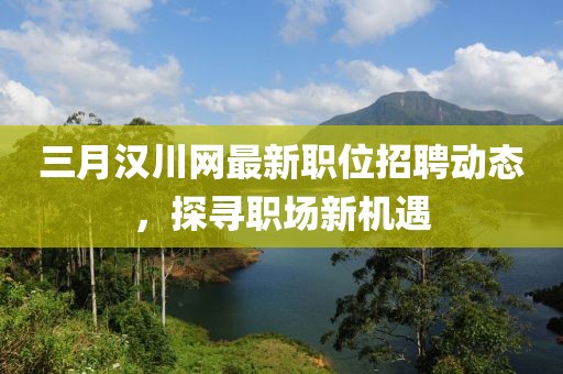 三月漢川網(wǎng)最新職位招聘動(dòng)態(tài)，探尋職場(chǎng)新機(jī)遇