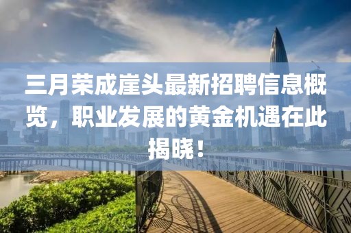 三月榮成崖頭最新招聘信息概覽，職業(yè)發(fā)展的黃金機(jī)遇在此揭曉！