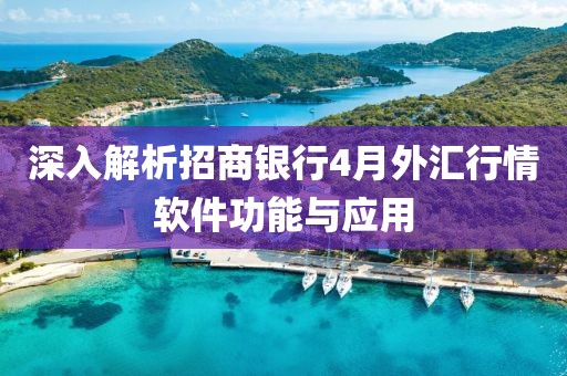 深入解析招商銀行4月外匯行情軟件功能與應(yīng)用