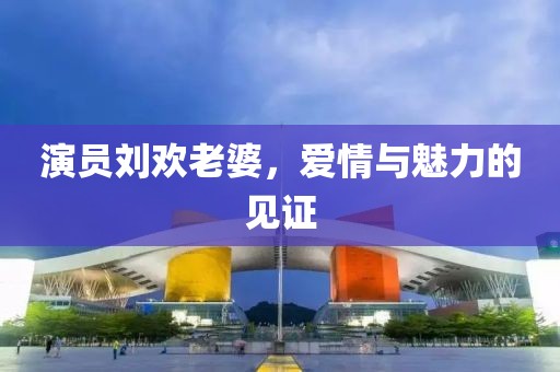 演員劉歡老婆，愛情與魅力的見證