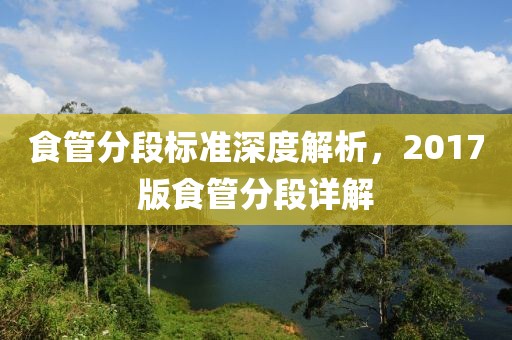 食管分段標(biāo)準(zhǔn)深度解析，2017版食管分段詳解