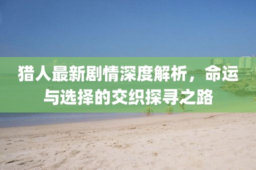 獵人最新劇情深度解析，命運與選擇的交織探尋之路