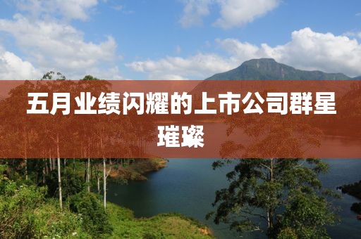 五月業(yè)績閃耀的上市公司群星璀璨
