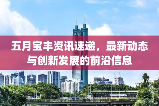 五月寶豐資訊速遞，最新動態(tài)與創(chuàng)新發(fā)展的前沿信息
