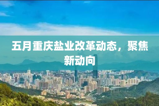 五月重慶鹽業(yè)改革動(dòng)態(tài)，聚焦新動(dòng)向